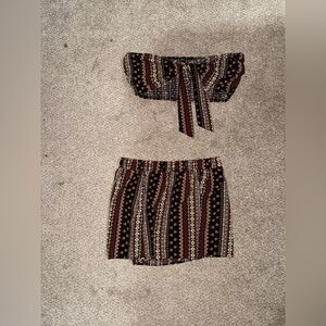 Tube top and shorts set